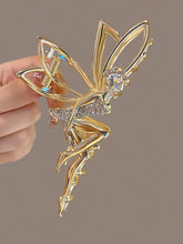 1pc Golden Alloy Fairy Dress-Up Hair Claw Clip For Women, Suitable For Daily Use Party Butterfly